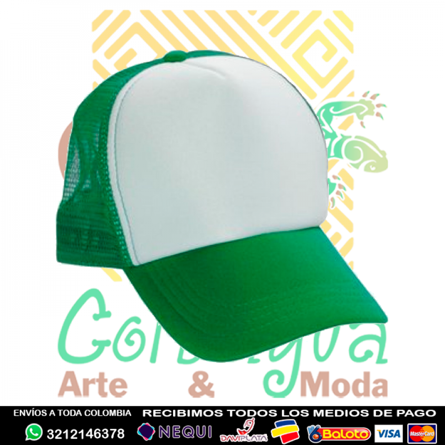 Gorra Malla Frente Blanca Para Adulto