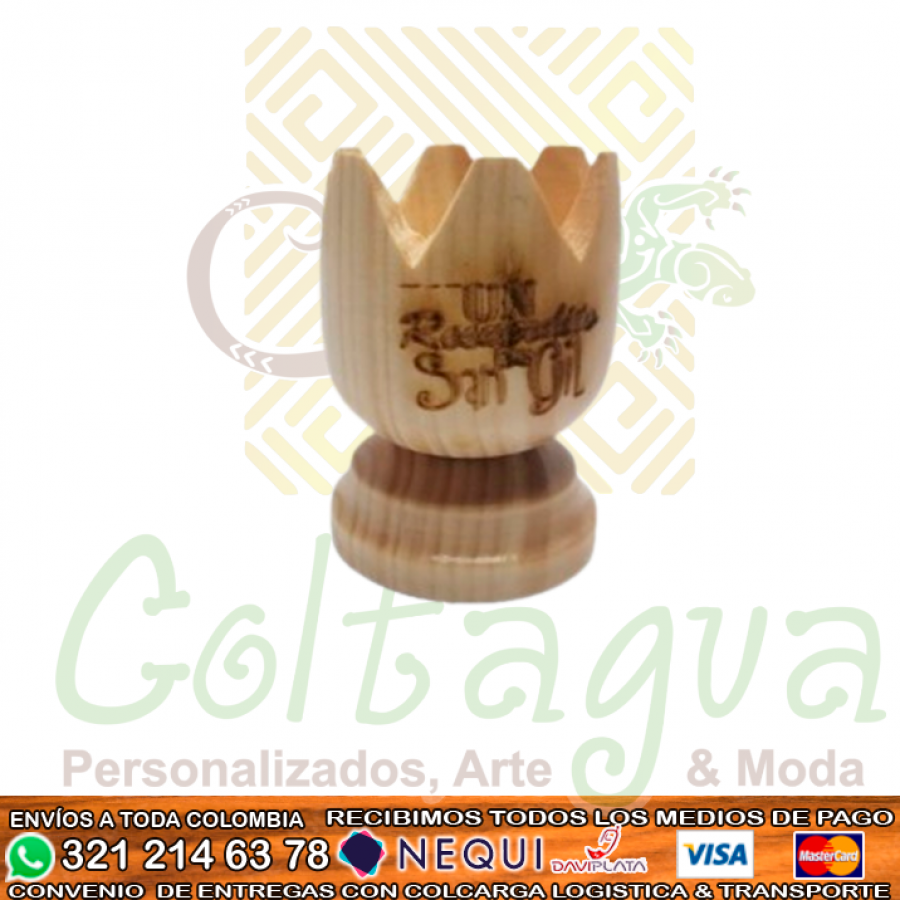 Copa Huevo En Madera