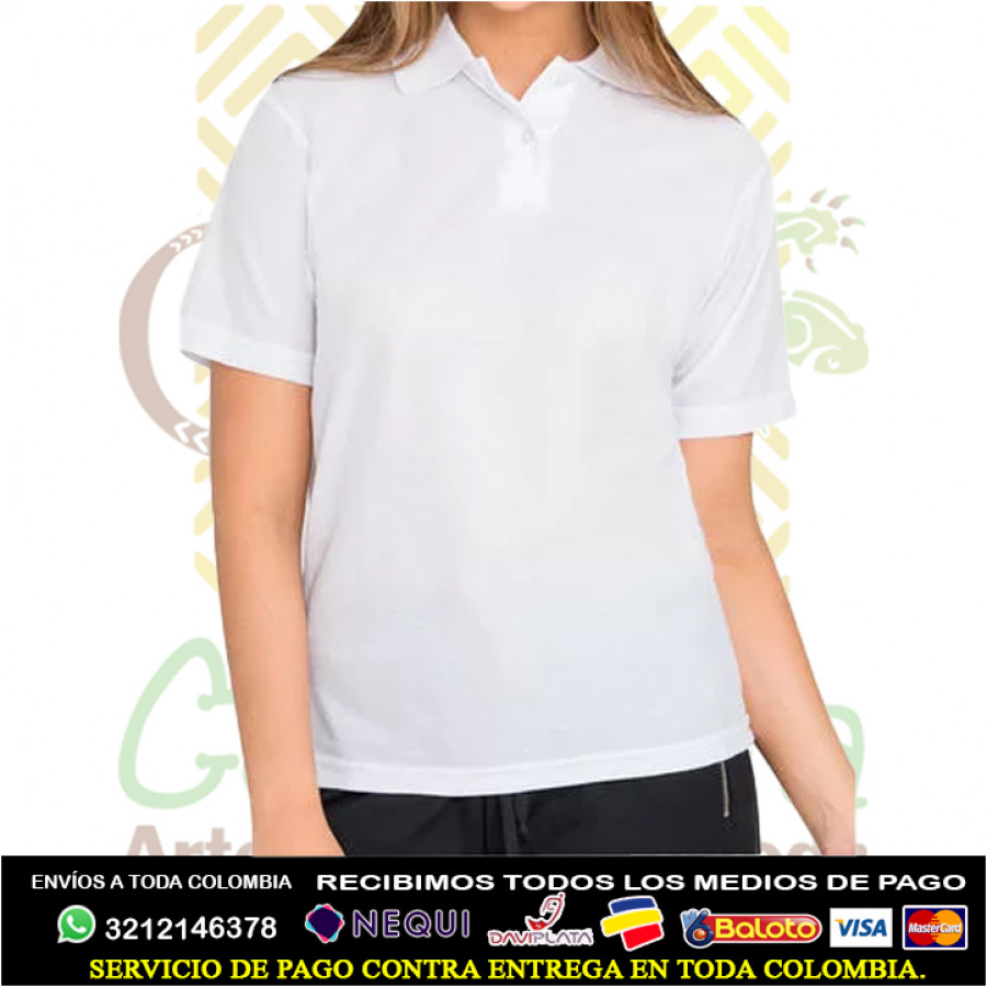 Polo outlet blanco dama