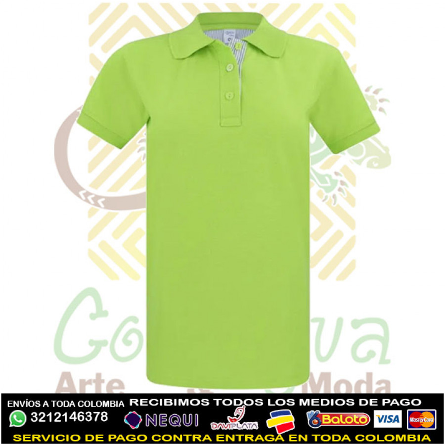 Playera tipo best sale polo verde limon