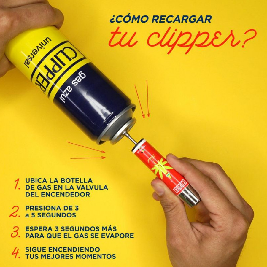 Botellas de Gas Azul Clipper - Recarga Mecheros