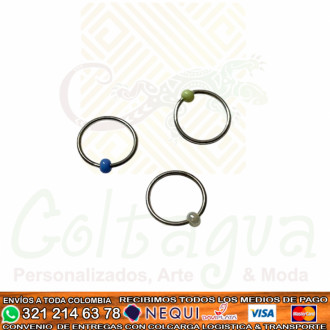 Piercing Aro Punto De Colores