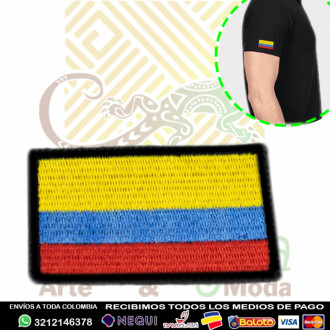 Parche Bandera De Colombia Bordado