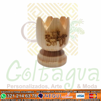 Copa Huevo En Madera