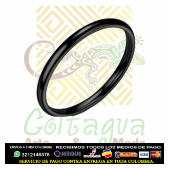Aro Negro Liso Nariz