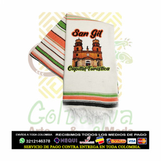 Poncho De Rayas Estampado