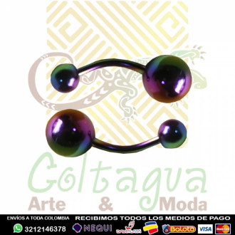 Piercing Ombligo Acero Corto Nonisado