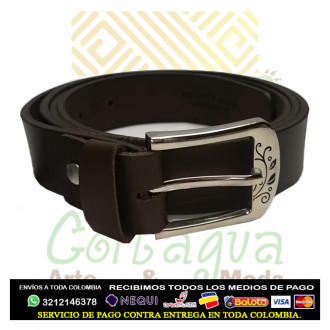 Cinturón En Cuero Para Dama