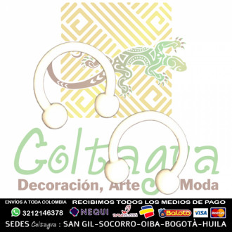Piercing Herradura -blanco