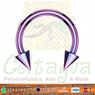 Piercing herradura - morado