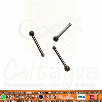 Piercing Recto De Balin En Plata