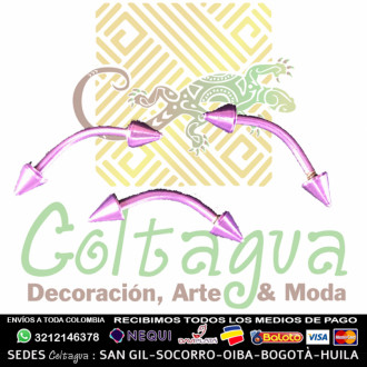 Piercing Banana Morado Punta Flecha