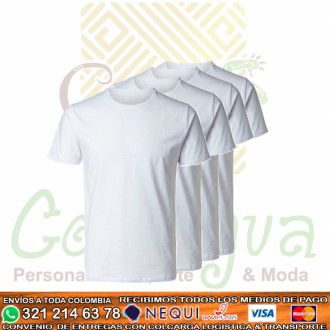 Camiseta Poliester Blanca Para Sublimación