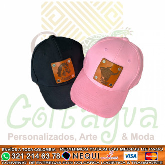 Gorra Con Aplique De Cuero