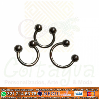 Piercing Herradura Plateado