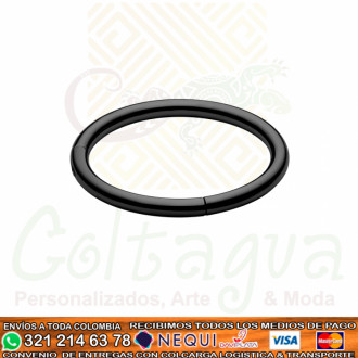 Piercing Aro Nariz Liso Acero Negro