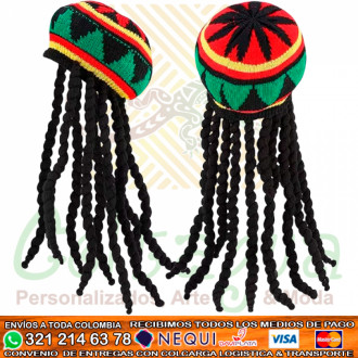 Gorro Con Rastas Disfraz Hippie Fiestas Halloween