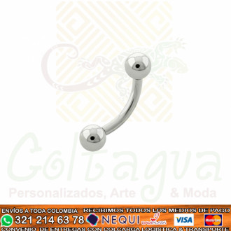 Piercing Banana Plateado