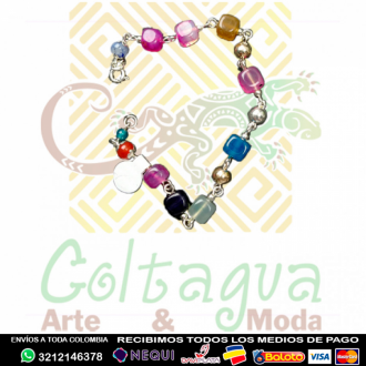 Pulsera En Plata Con Piedra Agata