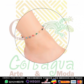 Tobillera Plata Con Pepa Agata