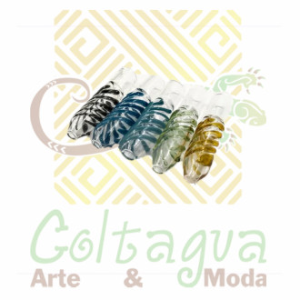 Pipa Boquilla Vidrio Espiral Colores