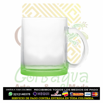 Mug Transparente Fondo Neón