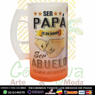 Vaso Cervecero Fondo Neón Personalizado