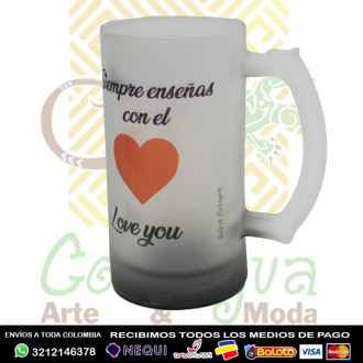 Vaso Cervecero Fondo Neón Personalizado