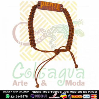 Pulsera Tejida Plana Placa Mdf
