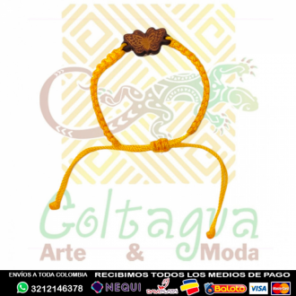 Pulsera Tejida Plana Placa Mdf
